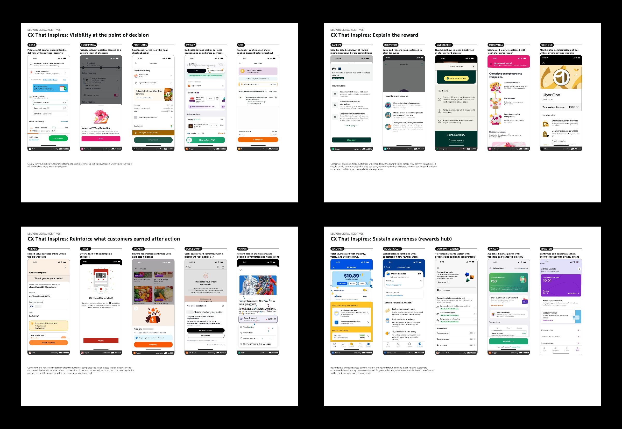 Competitive benchmarking across delivery and rewards apps
