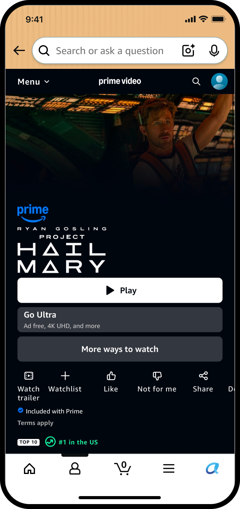 Redeeming a reward on a Prime Video title